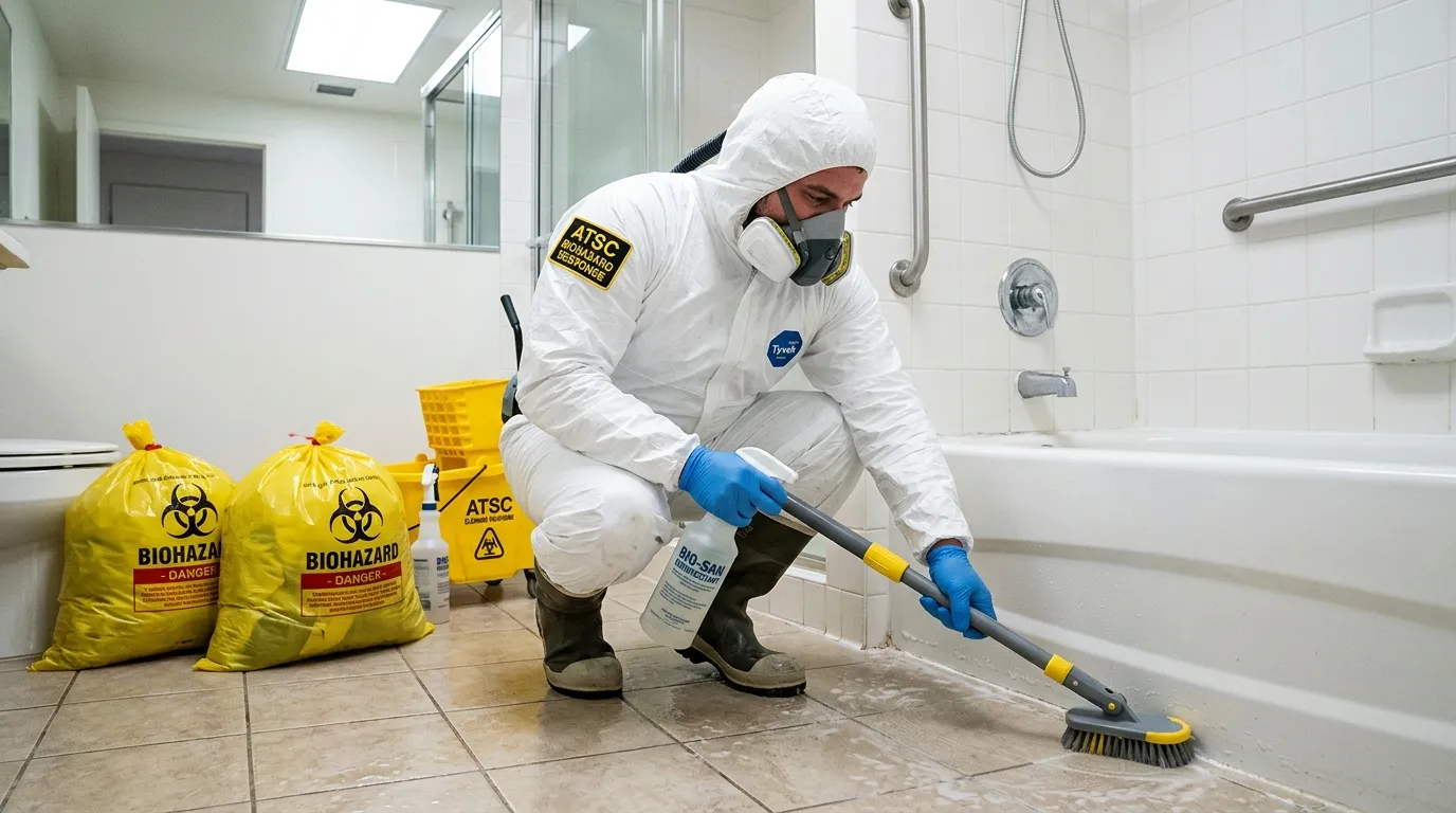 Decontamination equipment deployed for Blood Cleanup in Middleborough